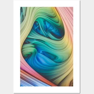 Psychedelic Taffy Colorful Abstract Art Posters and Art